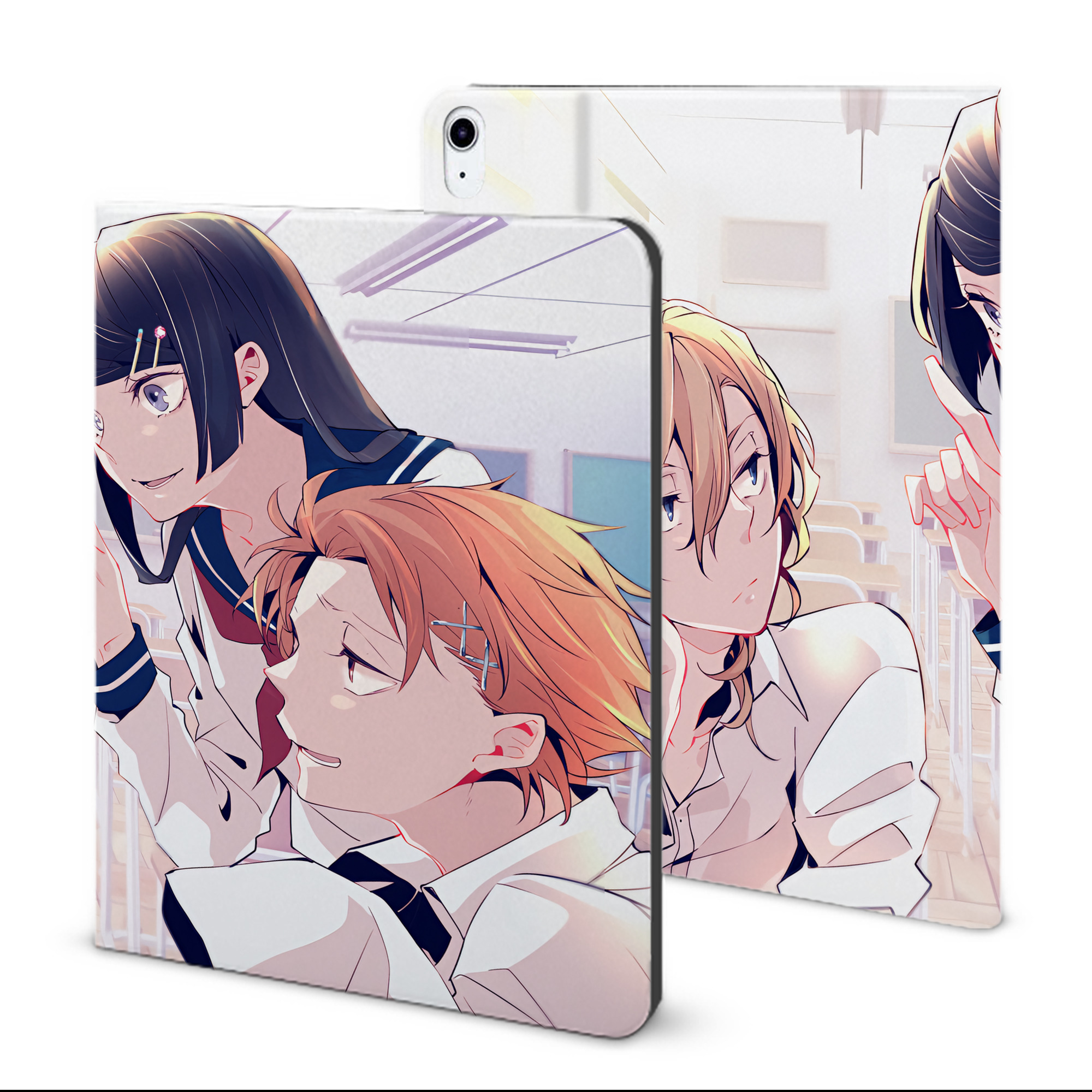 （画像用） 文豪ストレイドッグス Bungo Stray Dogs IPad ケース ブック型 PUレザー TPU 耐衝撃 軽量 薄型 ペン収納なし 全面保護 IPad 各モデル対応